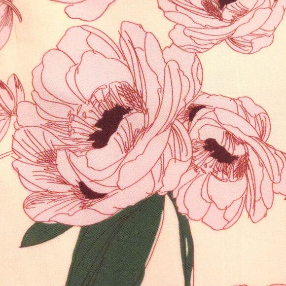 Lost + Wander Flowy Hawaiian Rose Pink Tiered Tie-Back Halter Maxi Dress, Sz Med - Picture 8 of 10